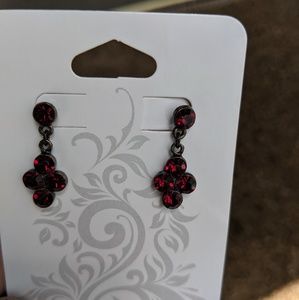 Burgundy earrings Prom Wedding Formal Wear gala